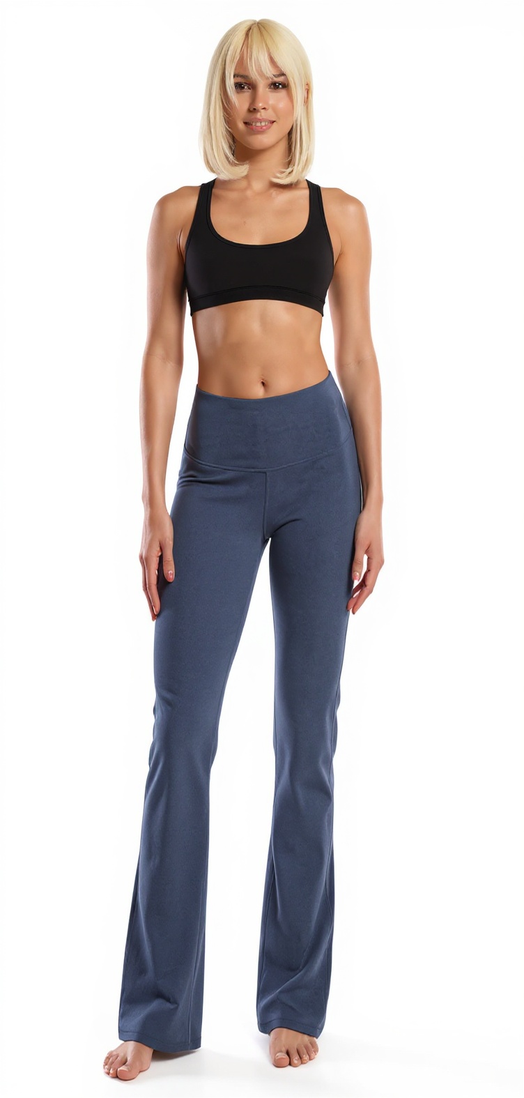 Bootcut Yoga Pants in Heather Navy — The Road Trip Edit style look